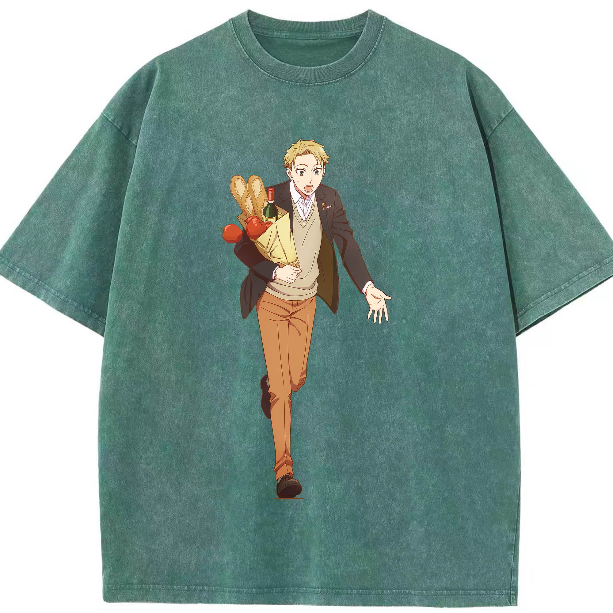 （画像用） SPY×FAMILY间谍家家酒 綿100% ヴィンテージ風 半袖Tシャツ（フロントプリント）